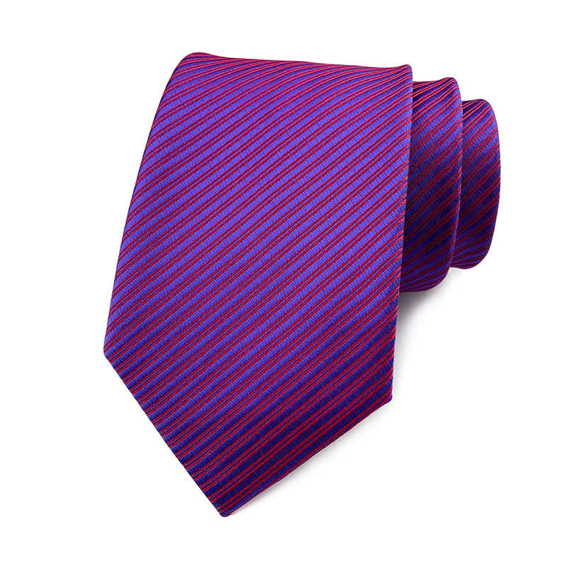 Cravate de travail discrète en sergé de couleur unie pour homme