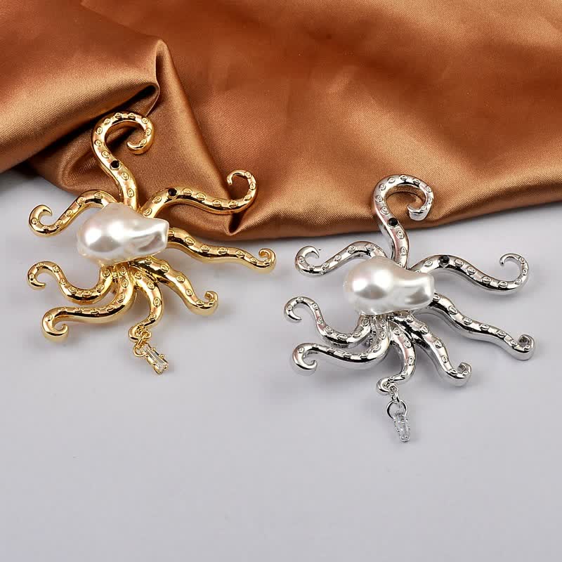 Broche unisexe en perles de grande taille avec poule tropicale