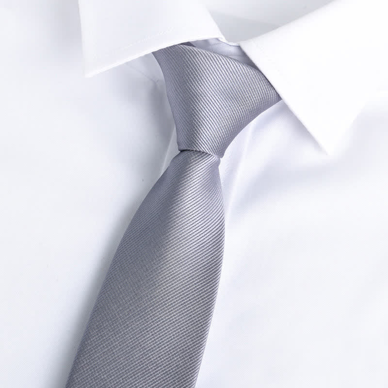 Cravate ajustable à fermeture éclair de couleur unie pour homme