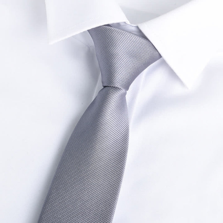 Cravate ajustable à fermeture éclair de couleur unie pour homme
