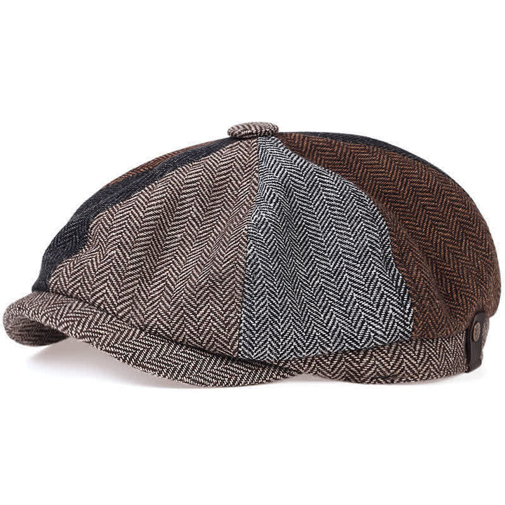 Béret octogonal à chevrons rétro