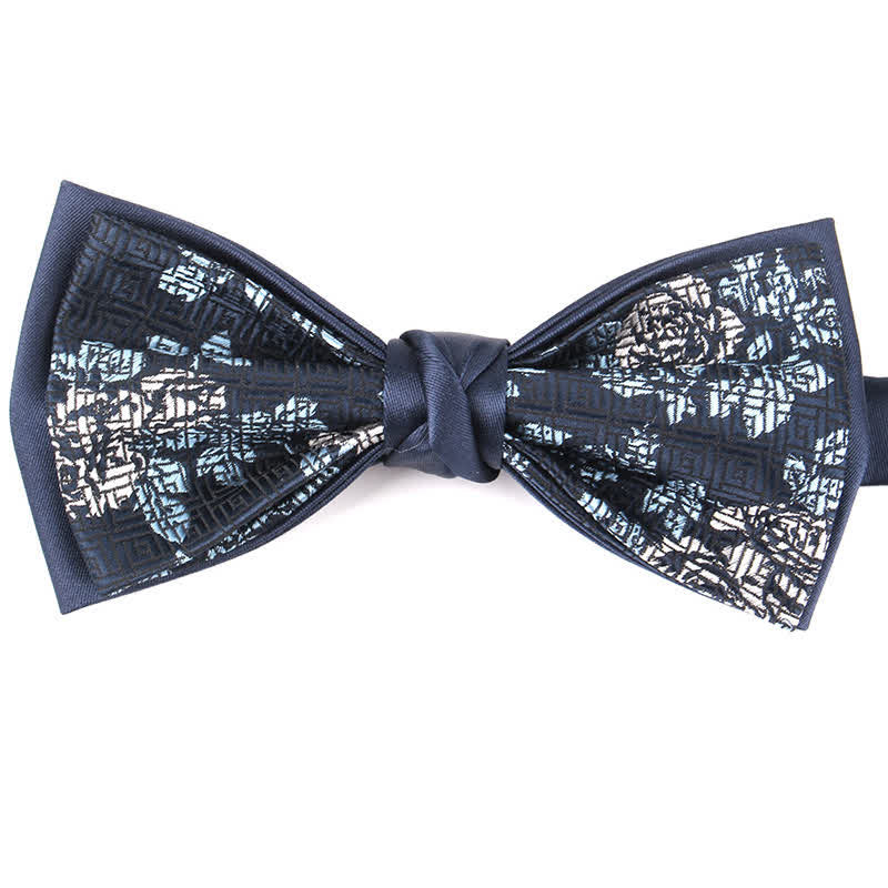 Nœud papillon élégant à motif floral et botanique pour homme