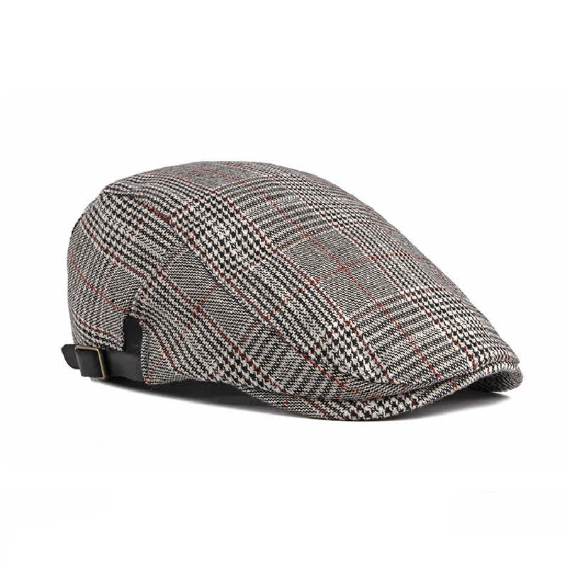 Béret à carreaux classique Casquette plate Cabbie - image 6