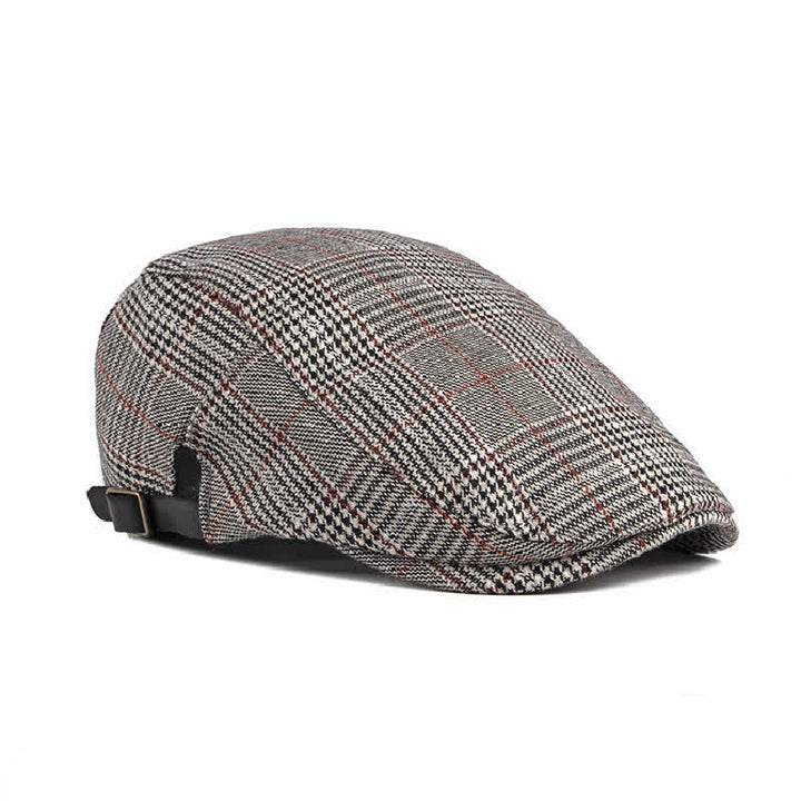 Béret à carreaux classique Casquette plate Cabbie - image 6