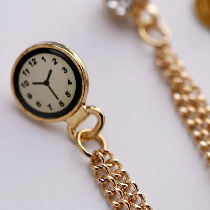 Broche chaîne d'horloge badge vintage pour homme