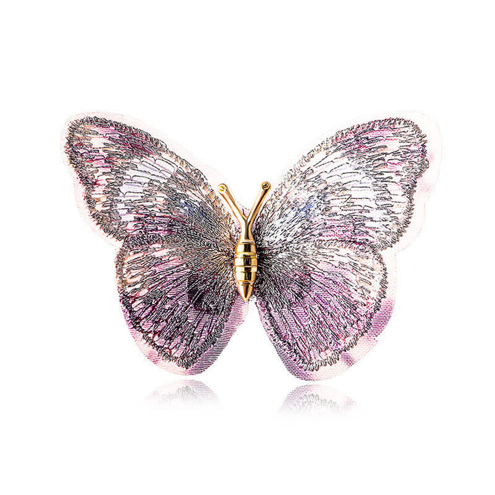 Broche papillon brodée de rêve pour femme