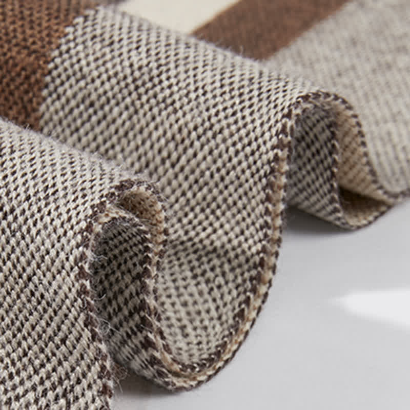 Écharpe d'hiver classique à rayures et carreaux pour homme