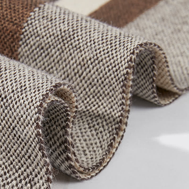Écharpe d'hiver classique à rayures et carreaux pour homme