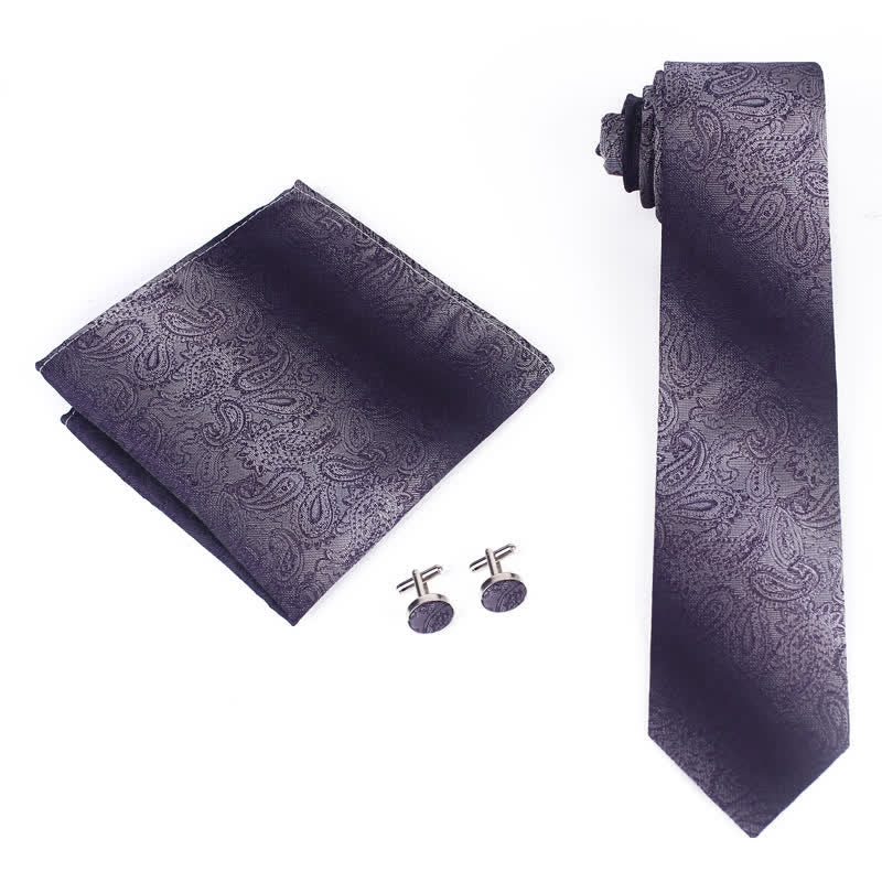Lot de 3 cravates à motif cachemire dégradé de couleurs pour homme 