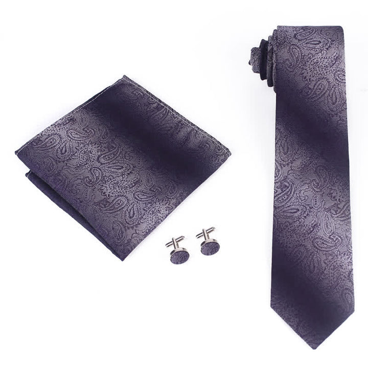 Lot de 3 cravates à motif cachemire dégradé de couleurs pour homme 