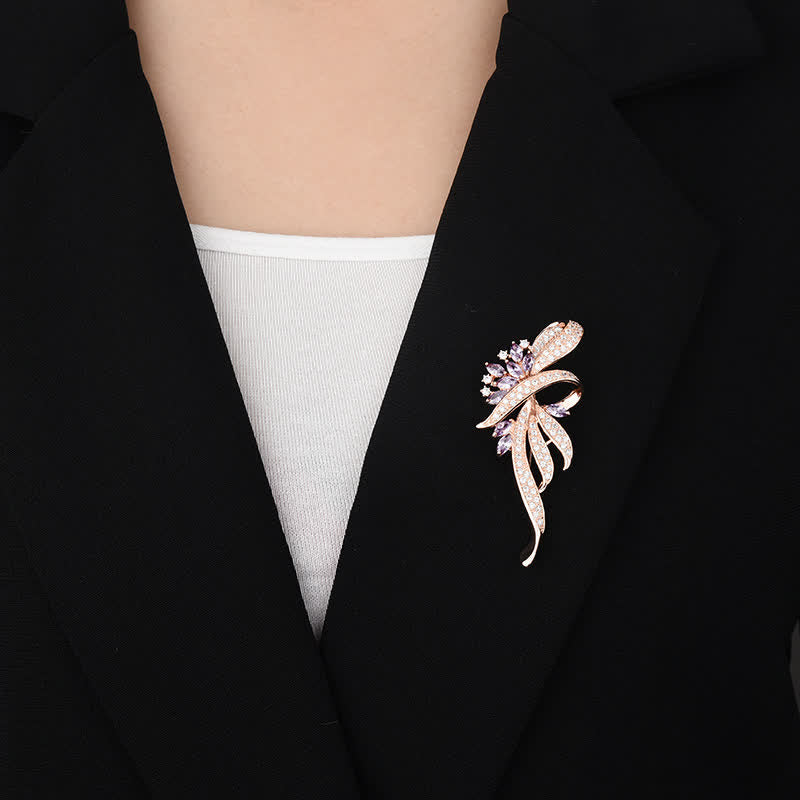 Charmante broche fleur de Bauhinia pour femme