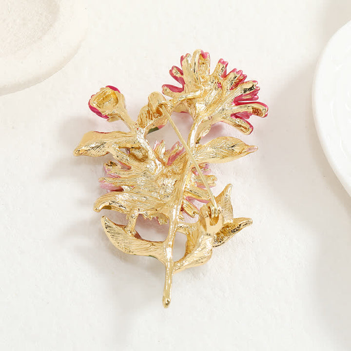 Broche créative à motif de marguerite florale pour femme