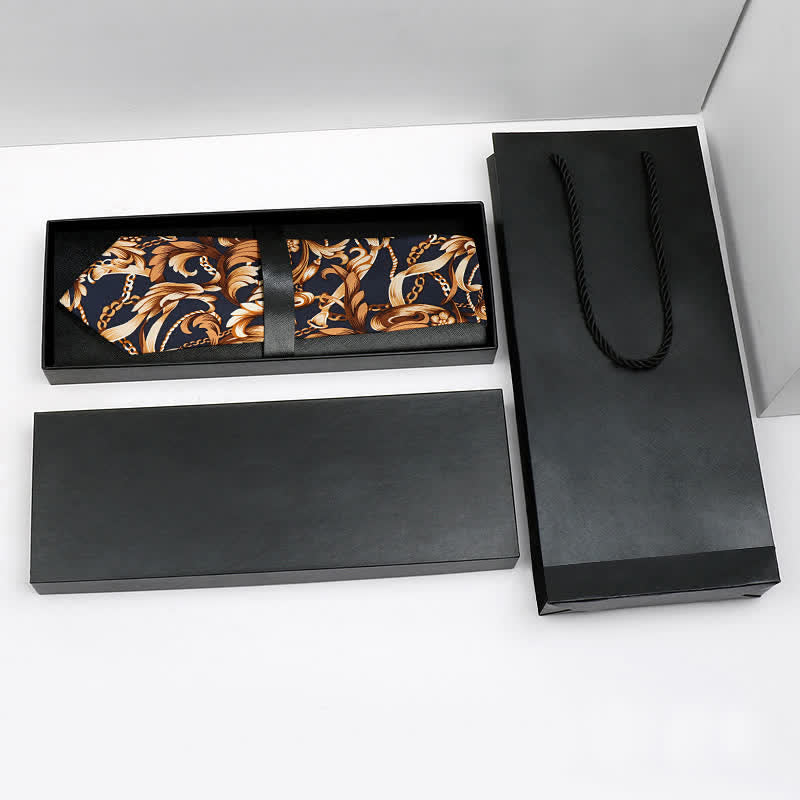 Cravate de luxe à motif floral pour homme