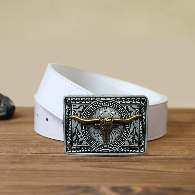 Ceinture en cuir à boucle Weathern DIY pour homme