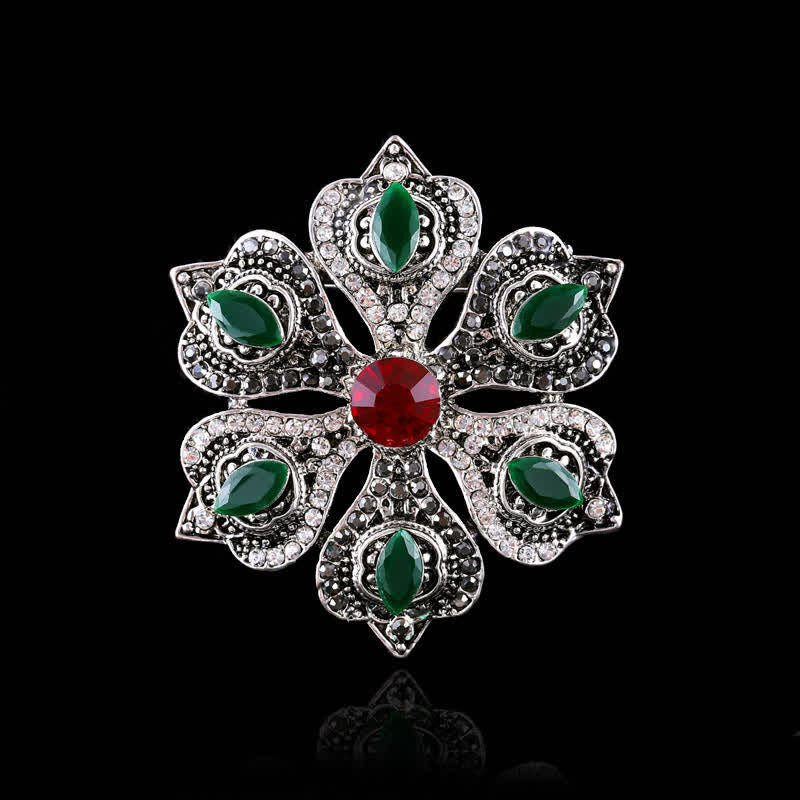 Broche en cristal baroque pour femme