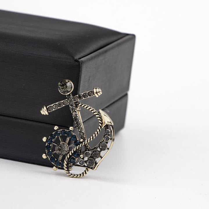 Broche ancre de marine pour homme - Noir - image 3