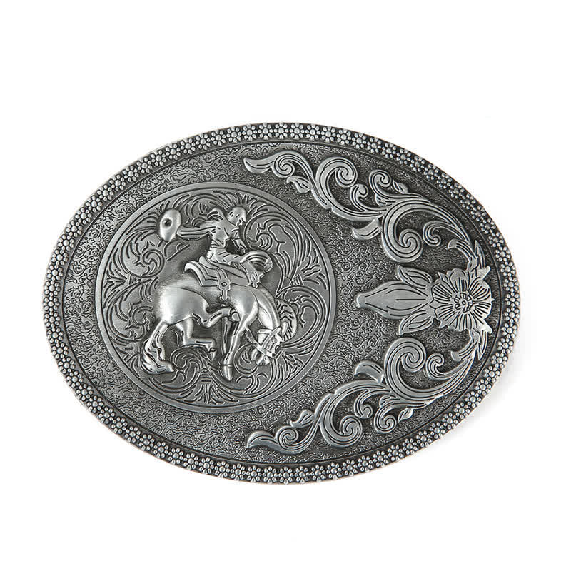 Ceinture en cuir à boucle pour homme avec boucle pour équitation tout-terrain