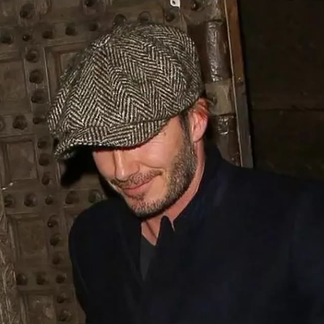 Béret octogonal en tweed d'artiste