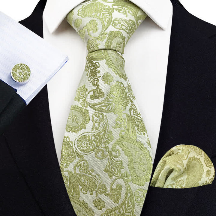 Ensemble de 3 cravates à motif cachemire exotique pour homme