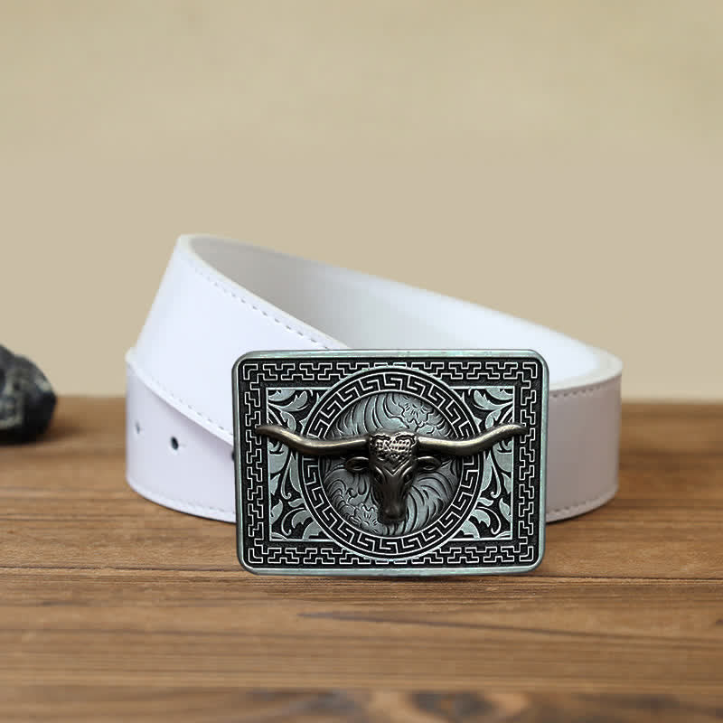 Ceinture en cuir à boucle Weathern DIY pour homme